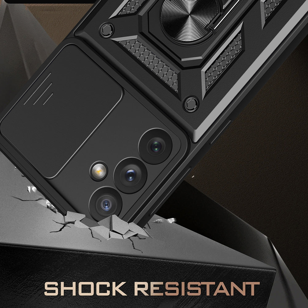 For Samsung Galaxy A34 5G Shockproof TPU PC Case Ring Kickstand Slide Camera Protector Anti-Scratch Back Cover For Samsung Galaxy A34 5G Shockproof TPU PC Case Ring Kickstand Slide Camera Protector Anti-Scratch Back Cover